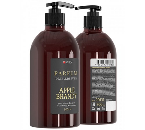 Парфюмированный гель для душа. APPLE BRANDY. 500 мл Milv