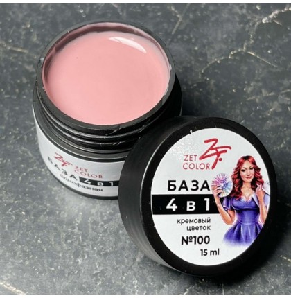 ZET COLOR БАЗА камуф 4 в 1 N100 кремовый цветок 15мл