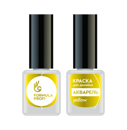 КРАСКА ДЛЯ ДИЗАЙНА АКВАРЕЛЬ, ЦВ. YELLOW, 5 МЛ