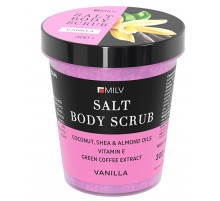 Соляной скраб-бальзам для тела "VANILLA". 300 г Milv