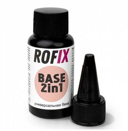 ROFIX База каучуковая кислотная для гелей и гель-лаков Base 2in1, 50гр