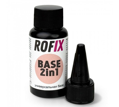 ROFIX База каучуковая кислотная для гелей и гель-лаков Base 2in1, 50гр