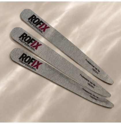 ROFIX Пилка фигурная серая (деревянная основа, тонкая) 180/240 грит