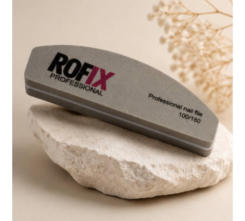 ROFIX Бафик малый для ногтей 100/180 грит лодка серая 1шт