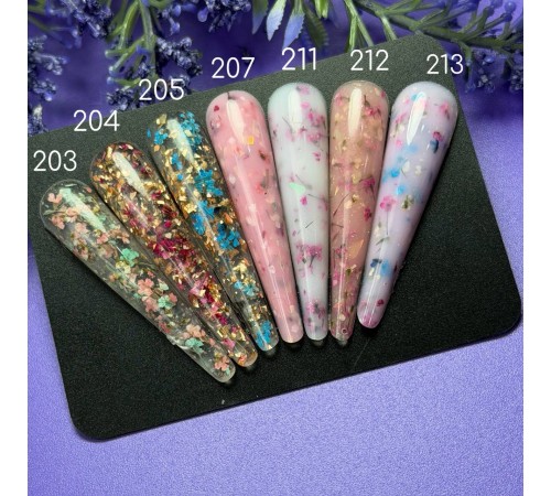 Гель ZET COLOR FLOWERS с сухоцветами 203 15гр