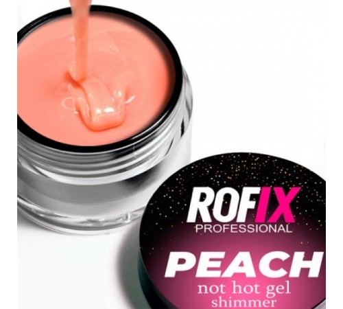 ROFIX Гель для наращивания ногтей Not Hot Peach Shimmer, 50гр