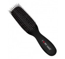 Парикмахерская щетка I LOVE MY HAIR 1501 черная глянцевая  (длина 21см)
