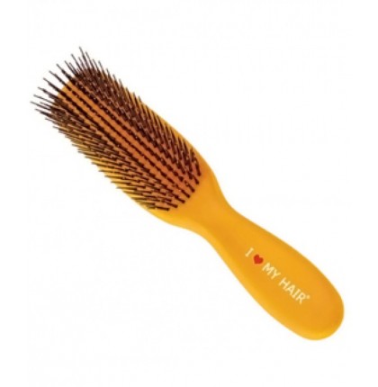 Парикмахерская щетка I LOVE MY HAIR 1501 оранжевая глянцевая  (длина 21см)