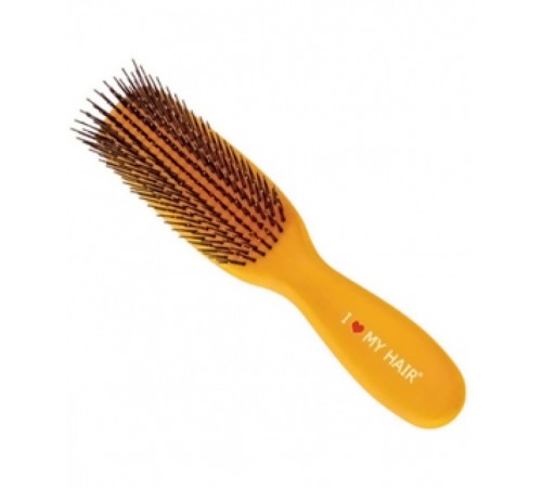 Парикмахерская щетка I LOVE MY HAIR 1503 желтая микро глянцевая (длина 17см)