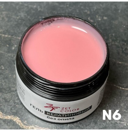 Гель Кератиновый персиковый N6 ZET COLOR 30мл (средней консистенции)